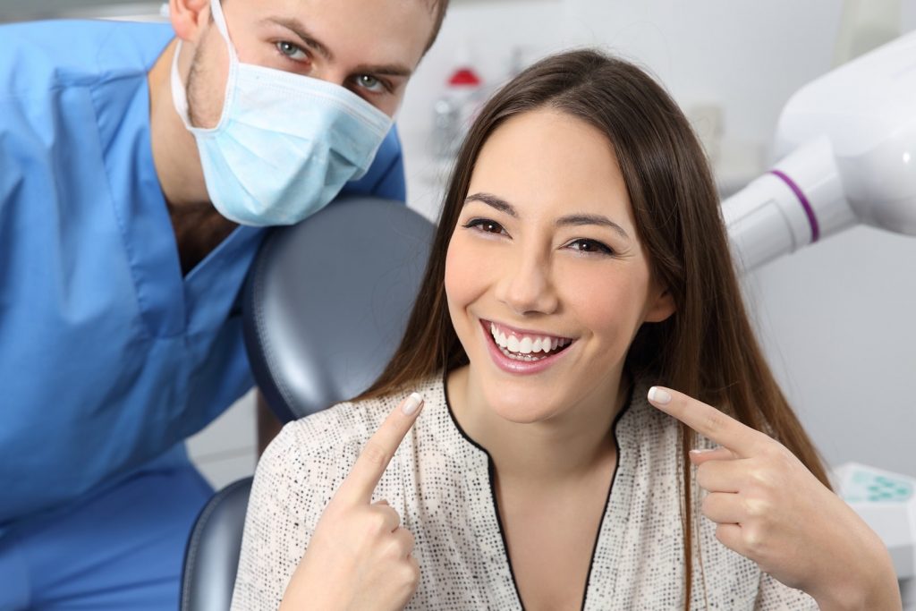 Patient after hygiene services